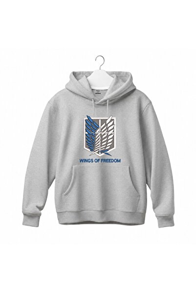 KEYFHOME هودي مطرز بتصميم أجنحة الحرية من أنمي هجوم العمالقة للجنسين