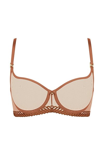 Aubade Sheer Emotion Halbschale Bra with Transparent Tulle and Gold Color Detail