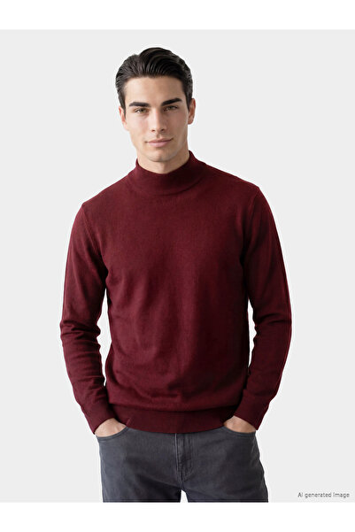 LC Waikiki Mock Neck Men's Knitwear Sweater