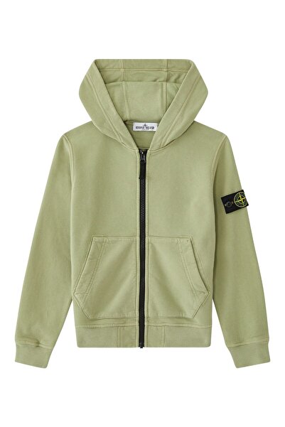 STONE ISLAND سويت شيرت مطبوع عليه شعار للأطفال