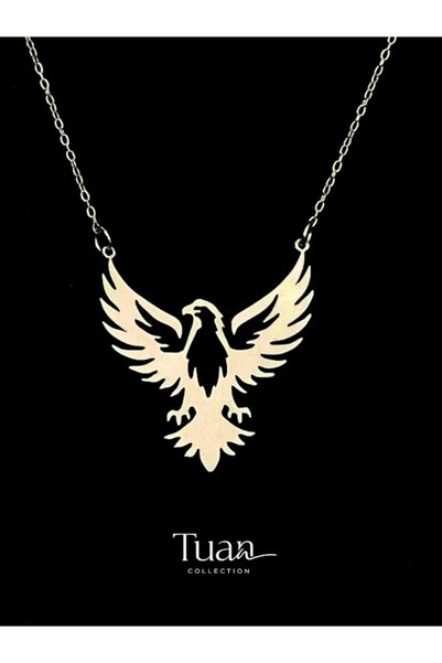 Tuan Collection Complete Steel Eagle Figured Necklace Silver Color Unisex Necklace