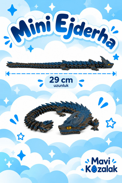 29 cm Mini Ejderha – Hareketli Eklemli Ejderha Figürü