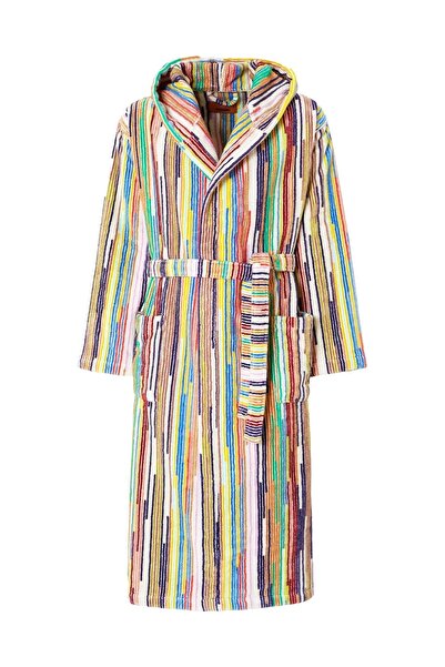 Missoni Home رداء حمام بغطاء للرأس من القطن الناعم والأناقة بألوان نابضة بالحياة