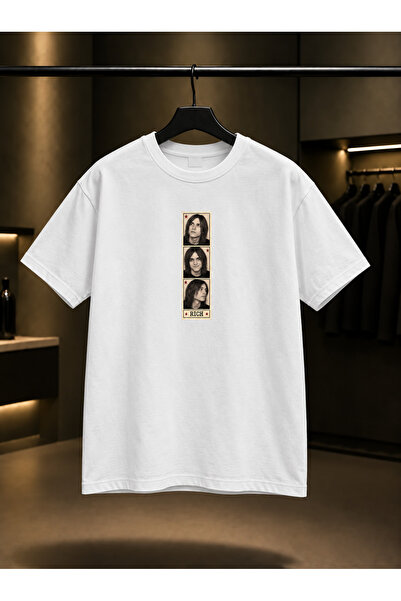 fame-stoned Skins Rich — Photobooth Printed Unisex 100% Cotton White T-Shirt
