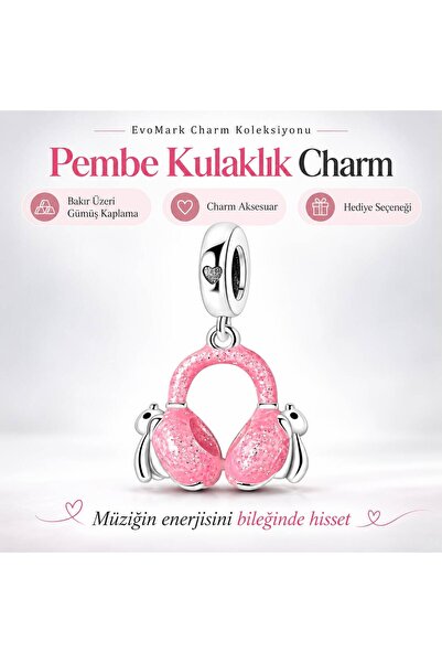 Pembe Kulaklık Charm KTC1903