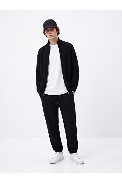 Ltb Regular Fit Elastic Leg Black Tracksuit