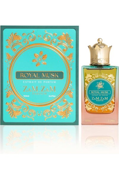 Zamzam Perfume Royal Musk عطر للجنسين سعة 100 مل - مزيج ساحر من البرغموت والي...