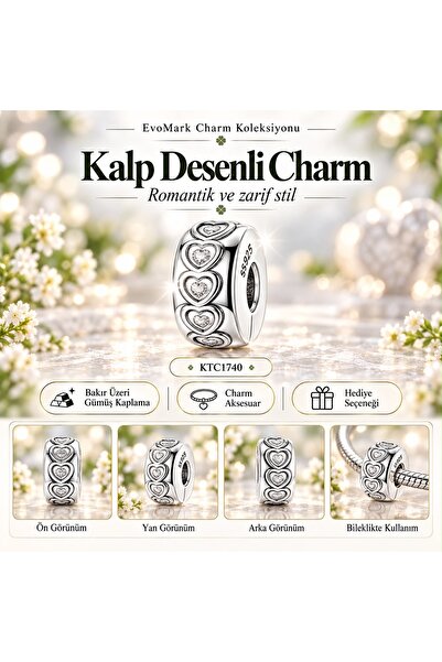 Kalp Desenli Charm KTC1740