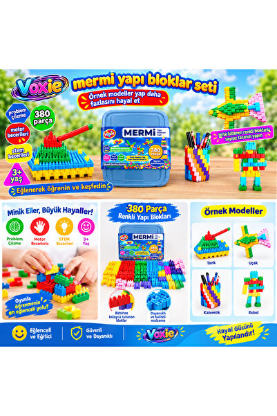 Yapı Blokları Seti – 380 Parça | 3+ Yaş