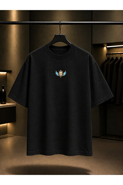 fame-stoned Ultrakill Mini Gabriel Printed Unisex 100% Cotton Black T-Shirt