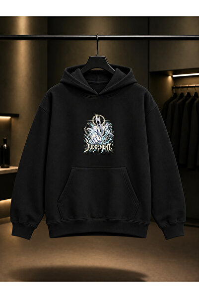 fame-stoned Ultrakill Minos Judgement Printed Unisex 100% Cotton Black Hooded...