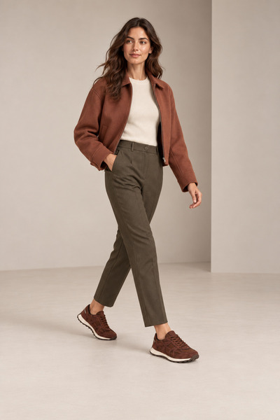 UNDERRATED Kadın Kahverengi Süet Detaylı Retro Sneaker Rahat Taban Casual Spo...