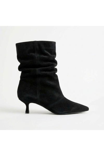 STARK SHOES KADIN SÜET BÜZGÜLÜ SLOUCHY STİLETTO TOPUKLU BOT