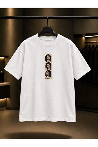 fame-stoned Skins Grace — Photobooth Printed Unisex 100% Cotton White T-Shirt