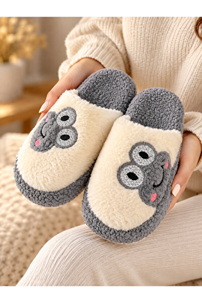 BYRAMSE Women's Plush House Slippers with Cute Figures, Closed Front, Soft, L...