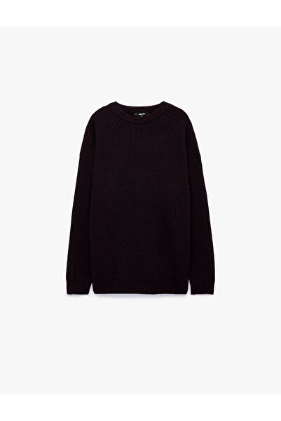 Koton Crew Neck Long Sleeve Comfortable Fit Knitwear Sweater