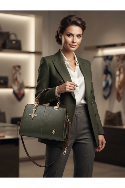 Miami Polo Club Very Stylish 7-Compartment Hand and Shoulder Bag with Star Ch...