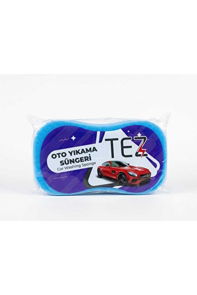TEZ Oto Yıkama Süngeri Araç Temizlik Süngeri MAVİ