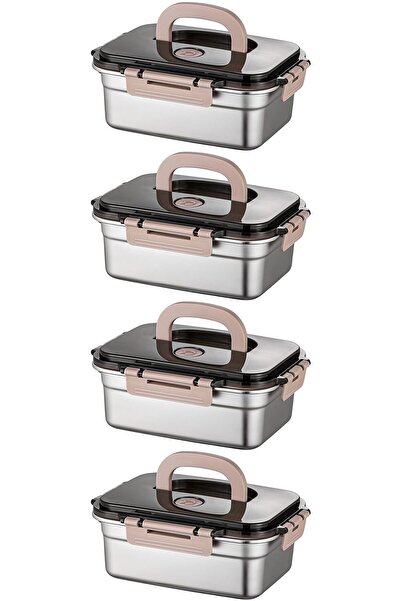Chavin 4 Pieces 1000 ml Stainless Steel Food Fruit Meat Refrigerator Nutritio...