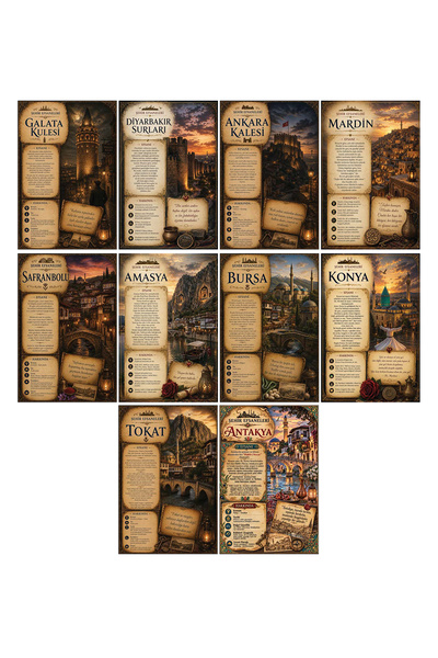 TELLGRAF City Legends Themed Card Set (10X15 cm 10 Pieces)