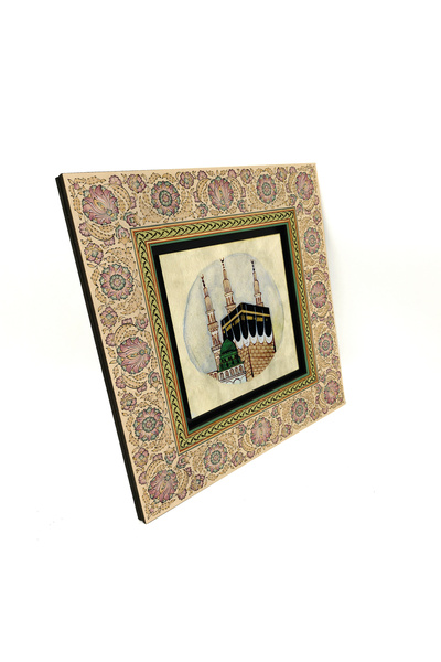 Sadrazam Tablou cu iluminare din MDF 20x20 cu imagine imprimată a Kaaba KRG-78