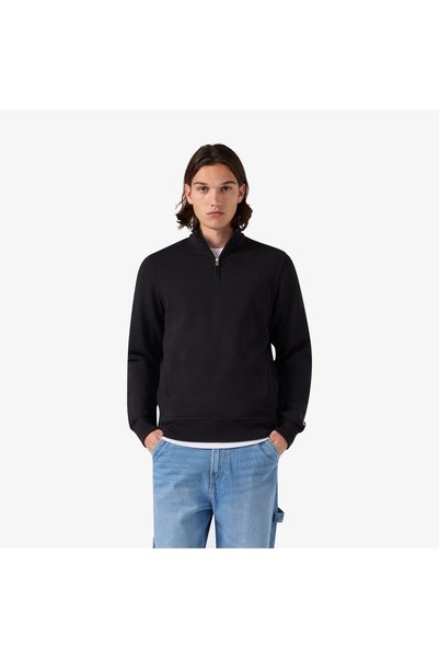 Champion Half Zip Erkek Siyah Sweatshirt