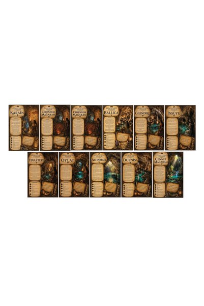 TELLGRAF Cave and Underground Legends Themed Card Set (10X15 cm 11 Pieces)