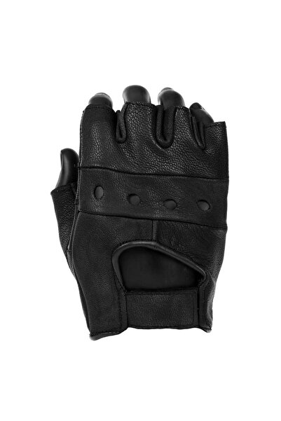 Longhorn Γάντια Δερμάτινα Μαύρα Leather Fingerless Gloves XL