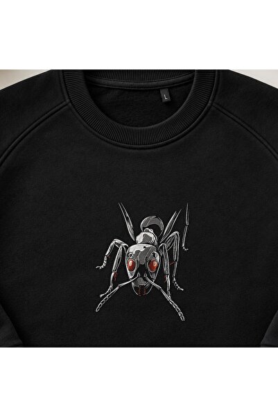KEYFHOME Hanorac unisex cu gât de ciclism cu broderie de insecte detaliată cu...
