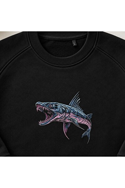 KEYFHOME Ocean Hunter Wild Fish Sweatshirt cu gât de ciclism unisex