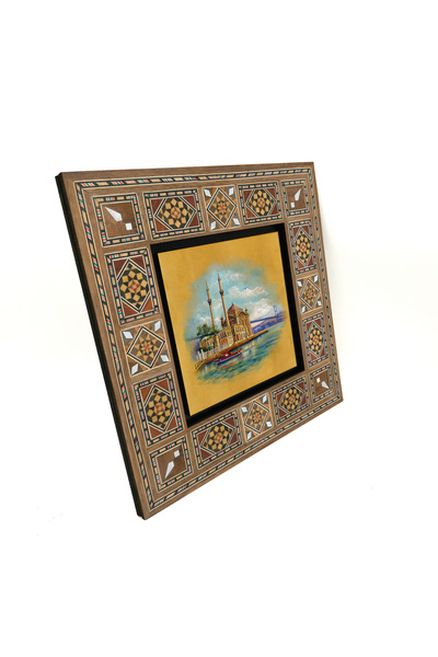 Sadrazam Masă de pictat MDF Levant 20x20 cu imprimeu Moscheea Ortaköy KRT-36