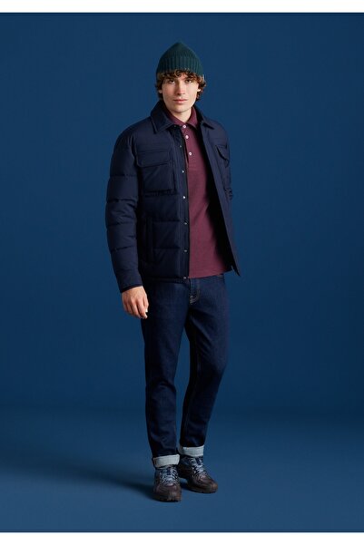 Colin's Regular Fit Shirt Neck Fermuarlı Astarlı Erkek Lacivert Mont