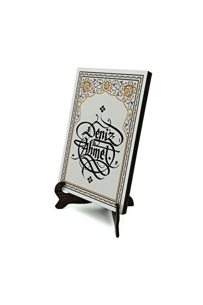 Sadrazam Name Can Be Written on It, Belted Illuminated Pattern Printed Wooden...