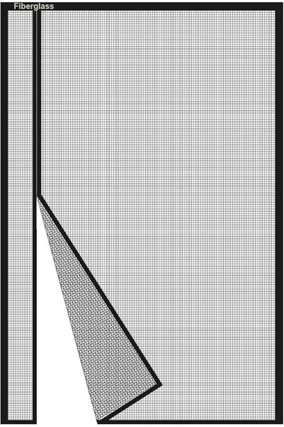 GENERAL Highly Resistant Fiberglass Mosquito Net and Side Opening Curtain and...