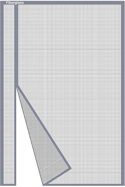 GENERAL Risareyi Side Opening Magnetic Screen Door in Fiberglass 48x78inch, B...
