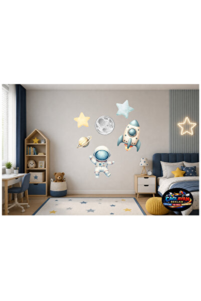 Çağlayan Reklam Set zidnih naljepnica sa svemirskom tematikom – astronaut i r...
