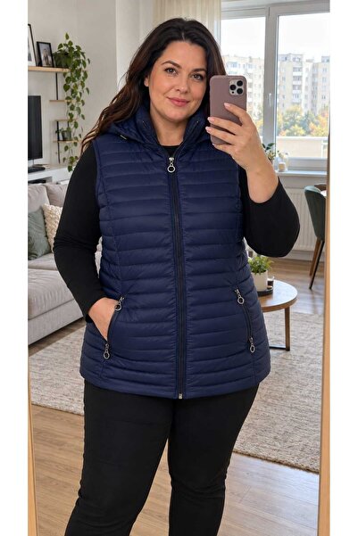 Volupta Vestă Damă Plus Size cu Glugă