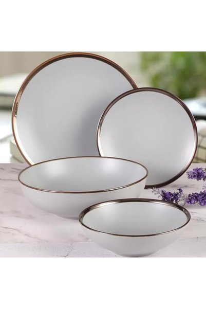 Bien Servi Dinner Set 19Pcs Stoneware 6Person L.Gry