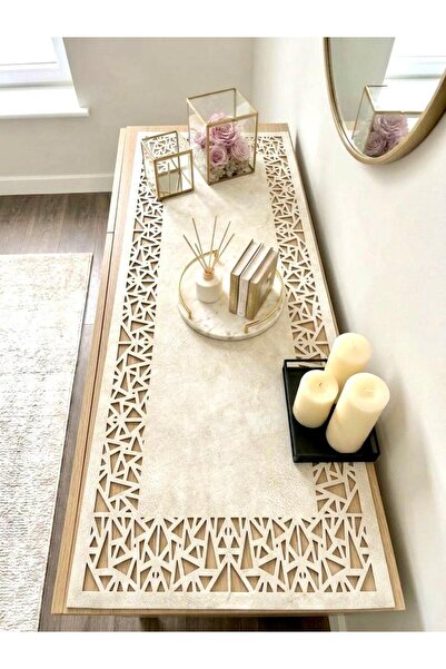 Ergüven Home Covor din țesătură de piele intoarsă bej (crem închis) 40x120 cm...