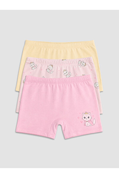 LC Waikiki Rmz Gi̇yi̇m Farkiyla Girls' Printed Boxer 3-Piece Set