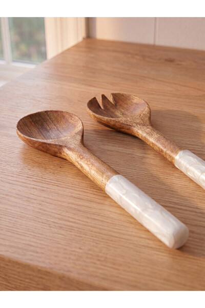 LC Waikiki 2-Piece Wooden Serving Utensil Set for Style Enthusiasts from Uzg ...