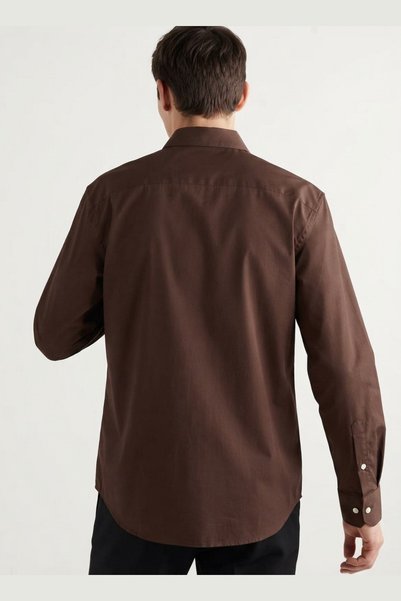 AUXOM Men's Shirt - Brown & Black