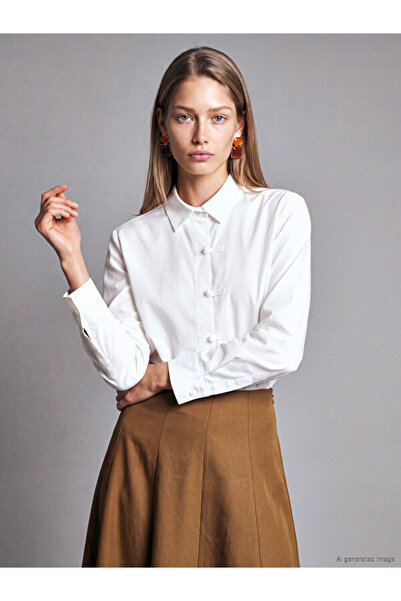 LC Waikiki Esvab • Modern & Distinctive Embellished Buttoned Poplin Women's S...