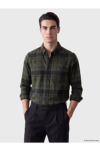 LC Waikiki Esvab • Modern & Distinctive Standard Fit Checkered Embroidered Me...