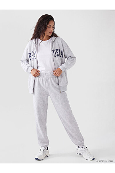 LC Waikiki Rmz Gi̇yi̇m Farkiyla Women's Jogger Sweatpants with Waist Drawstring