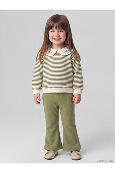 LC Waikiki Esvab • Modern & Distinctive Embroidered Striped Baby Girl Set