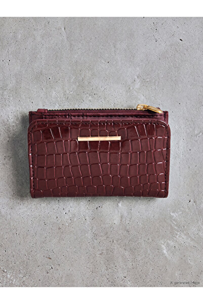 LC Waikiki Lcw Accessories Claret Red Women's Wallet with Nevavm Difference