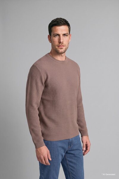 DeFacto Relaxed Fit Bisiklet Yaka Basic Triko Kazak G6422AX26AU