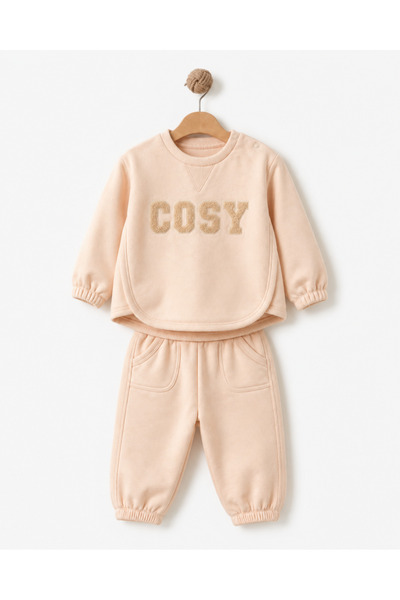 BabyCosy Organic Wear BabyCosy COSY Bebek Alt Üst Takım – Sweatshirt & Pantolon