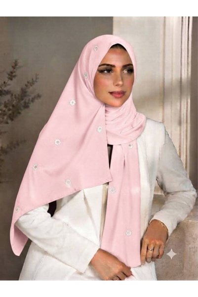 Veil Designer طرحة بوال طبقيتن أناقة هادئة تناسب كل إطلالة. بتطريز الورد الصف...